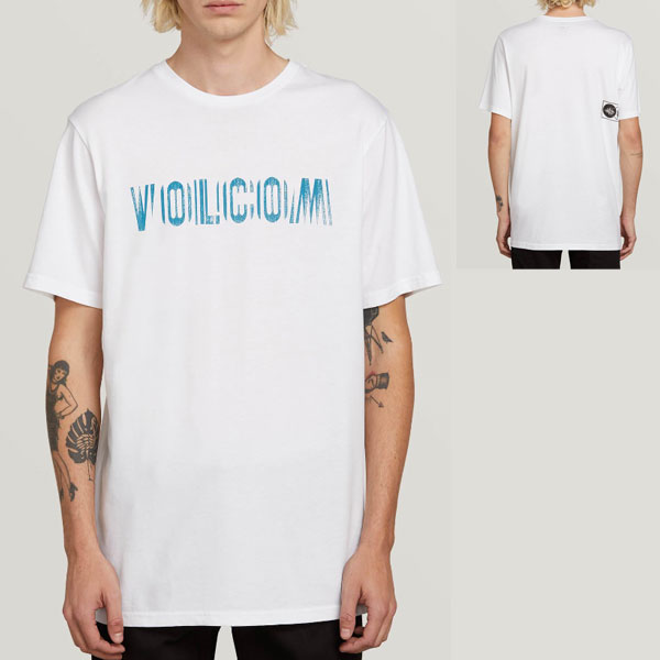 VOLCOM AUDIO WAVES SHORT SLEEVE TEE-WHT (볼컴 오디오 웨이브 숏슬리브 티셔츠)